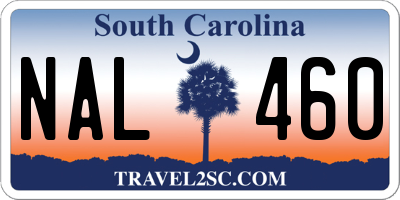 SC license plate NAL460