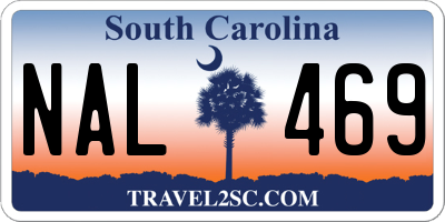 SC license plate NAL469