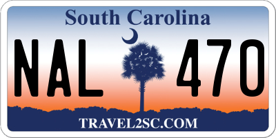 SC license plate NAL470