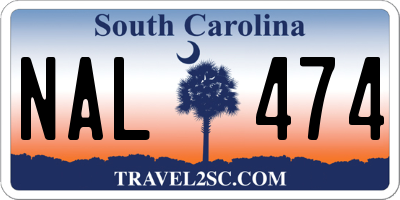 SC license plate NAL474