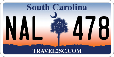 SC license plate NAL478