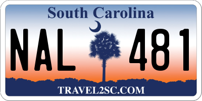 SC license plate NAL481