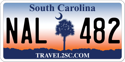 SC license plate NAL482