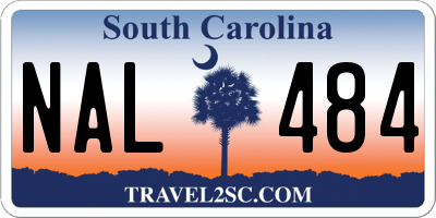 SC license plate NAL484