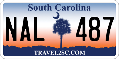 SC license plate NAL487