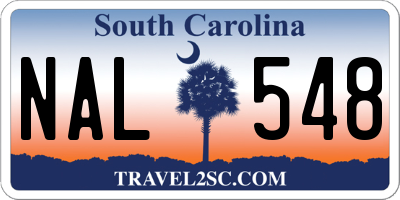 SC license plate NAL548