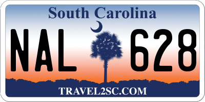 SC license plate NAL628