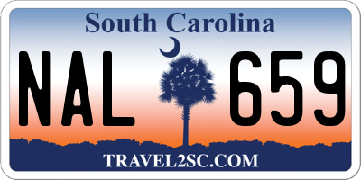 SC license plate NAL659