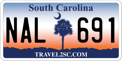 SC license plate NAL691