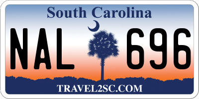 SC license plate NAL696
