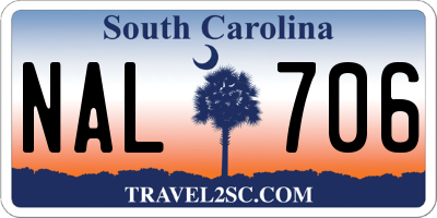 SC license plate NAL706