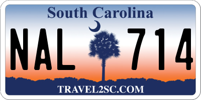 SC license plate NAL714