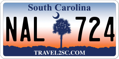 SC license plate NAL724