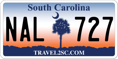 SC license plate NAL727