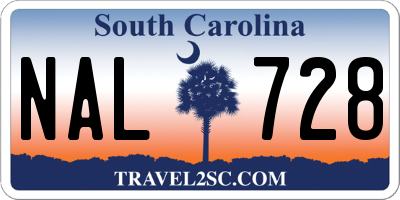 SC license plate NAL728