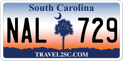 SC license plate NAL729