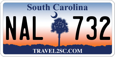 SC license plate NAL732