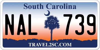 SC license plate NAL739