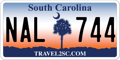 SC license plate NAL744