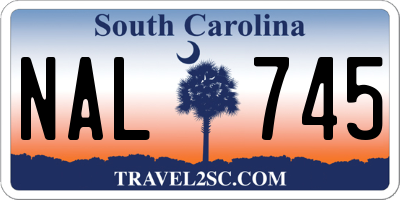 SC license plate NAL745