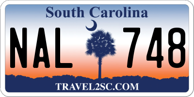 SC license plate NAL748