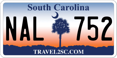 SC license plate NAL752