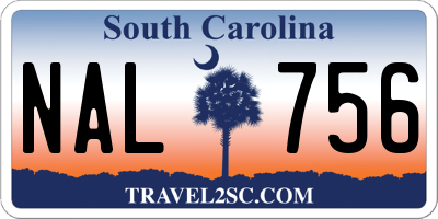 SC license plate NAL756