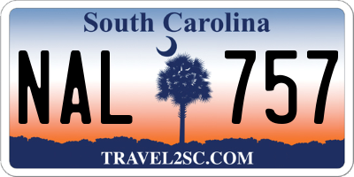 SC license plate NAL757