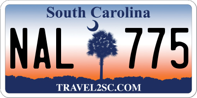 SC license plate NAL775
