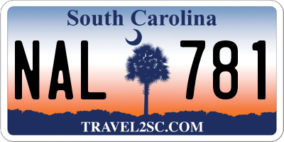 SC license plate NAL781