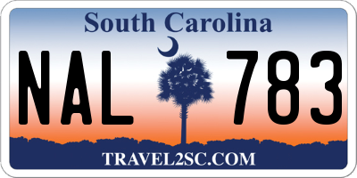 SC license plate NAL783