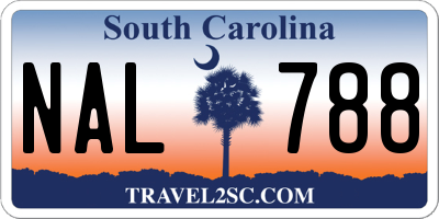 SC license plate NAL788