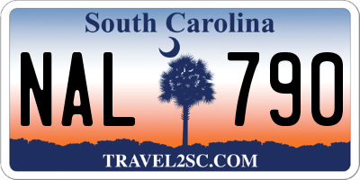 SC license plate NAL790