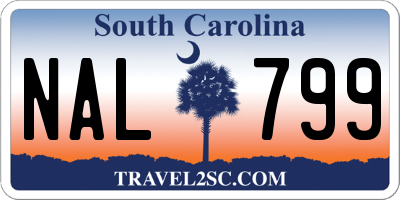 SC license plate NAL799