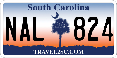 SC license plate NAL824