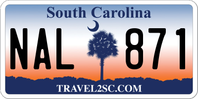 SC license plate NAL871