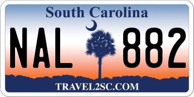 SC license plate NAL882