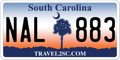 SC license plate NAL883