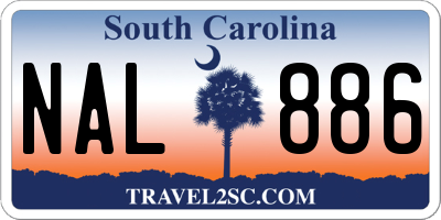 SC license plate NAL886