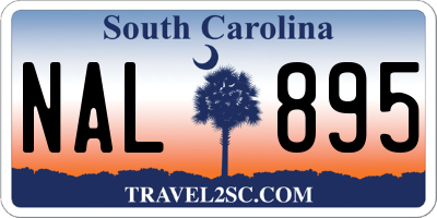 SC license plate NAL895
