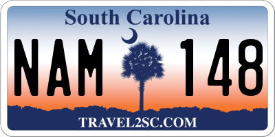 SC license plate NAM148