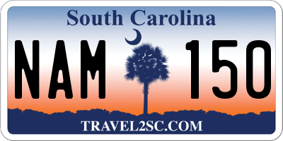 SC license plate NAM150