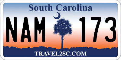 SC license plate NAM173