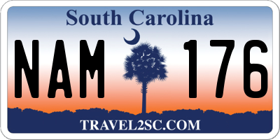 SC license plate NAM176