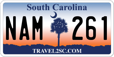 SC license plate NAM261