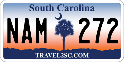 SC license plate NAM272
