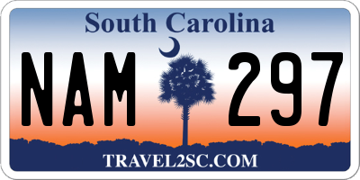 SC license plate NAM297