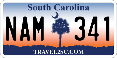 SC license plate NAM341