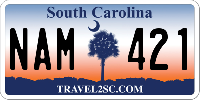 SC license plate NAM421