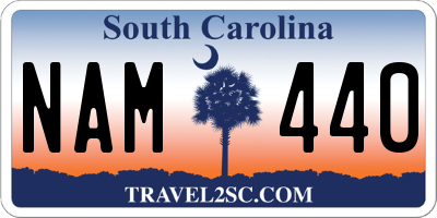 SC license plate NAM440